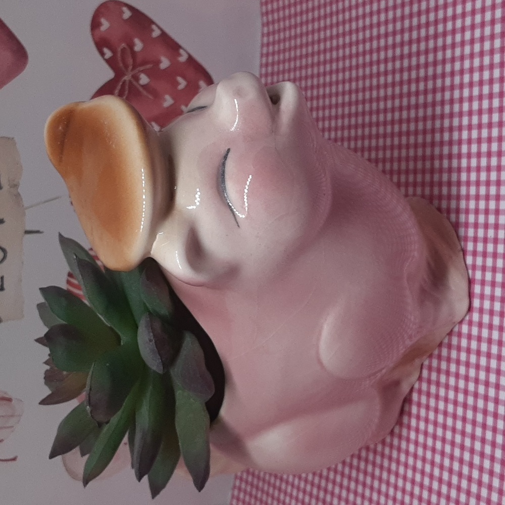 Spaulding Vintage Pink Pig Creamer Circa 1940's